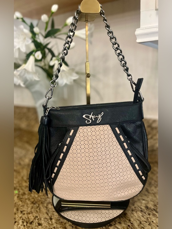 Sharif Handbags - EUC Sharif Two-Tone Black & Beige Leather shoulder bag